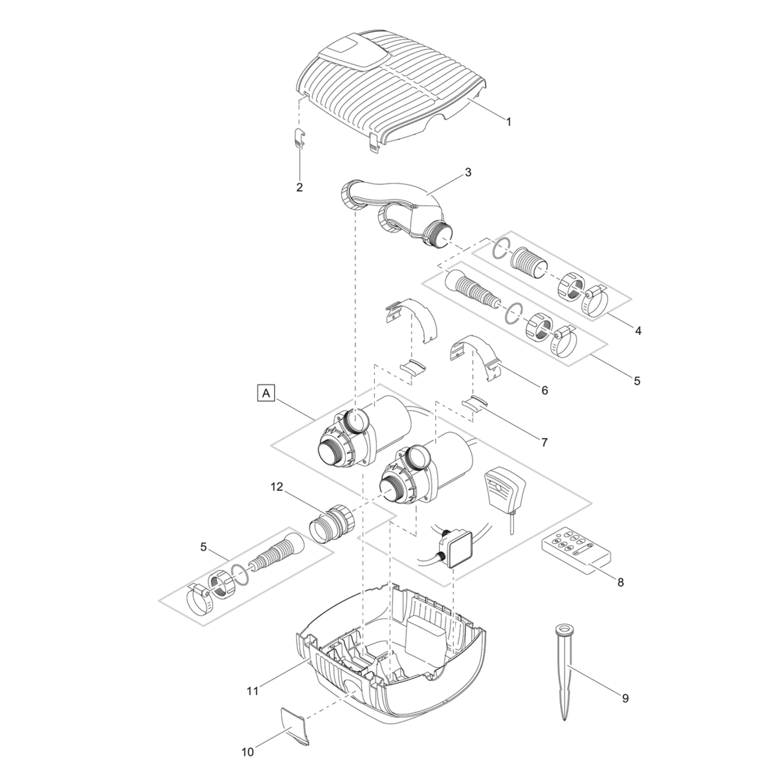 Handsender Promax - Oase-Ersatzteile CAD Diagram, Diagram