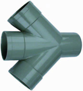 PVC-Doppel-T-Stück 88 ° 3 x MOF/ 1 x Spie 110 mm