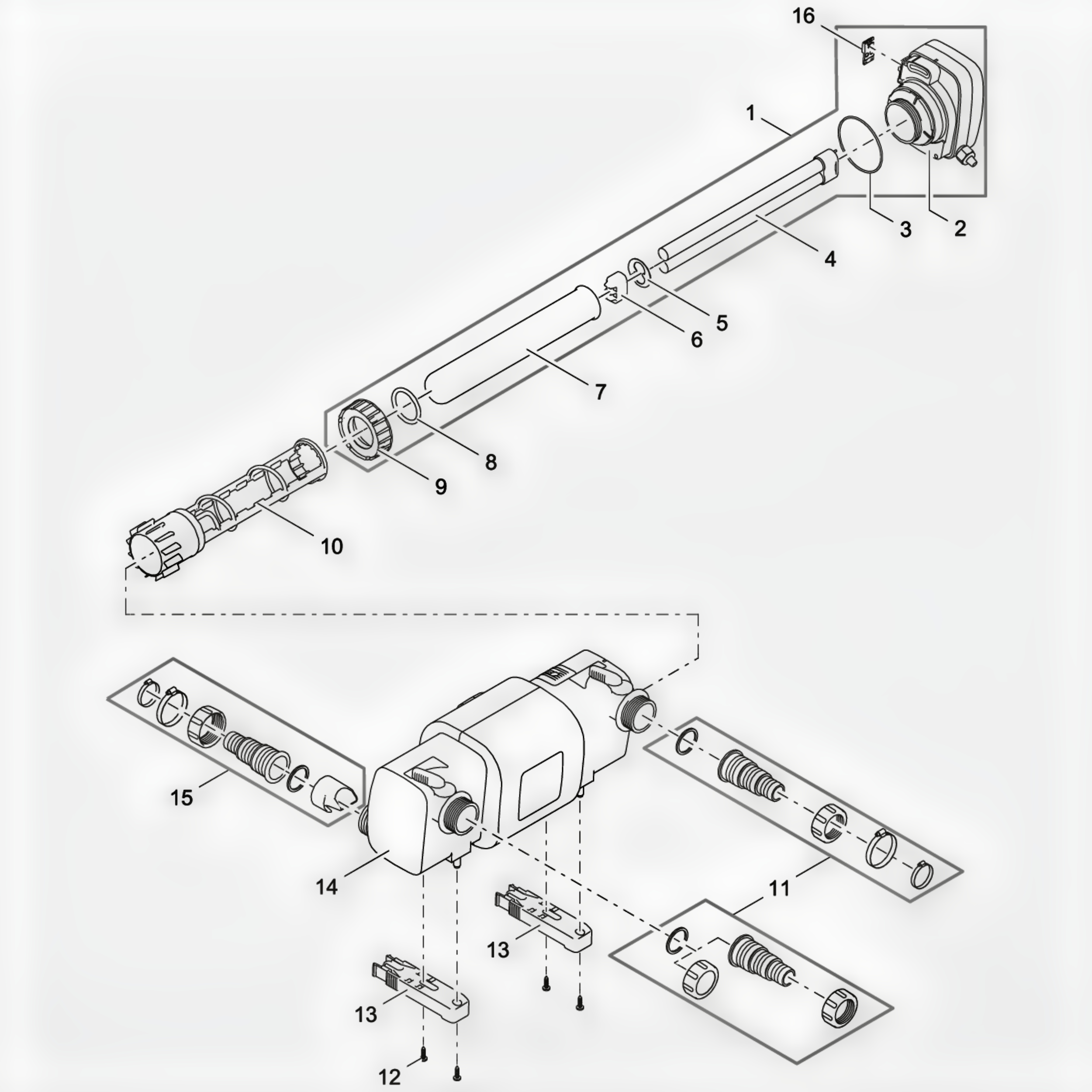 Quarzglas D44 x 504,5 mit Bördelrand - Oase-Ersatzteile CAD Diagram, Diagram