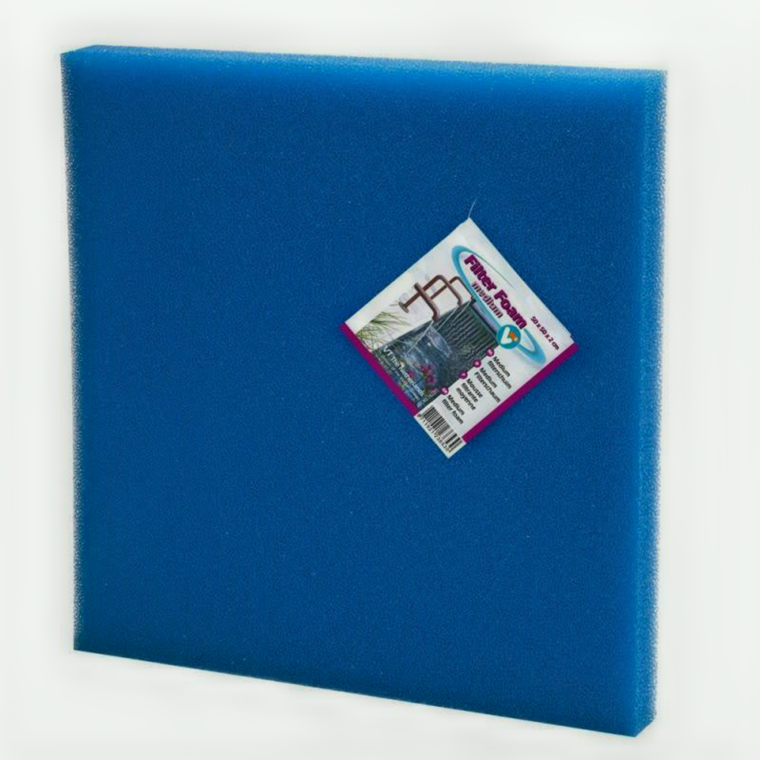 Filterschaum 50 x 50 x 2 cm blau - Medium