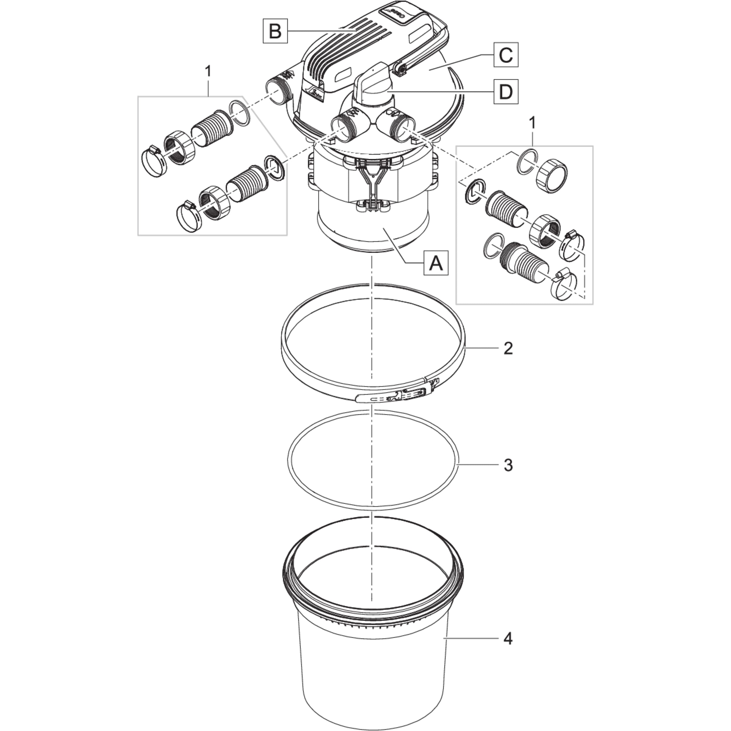 Lampe UVC 24 W ersetzen Machine, Spoke