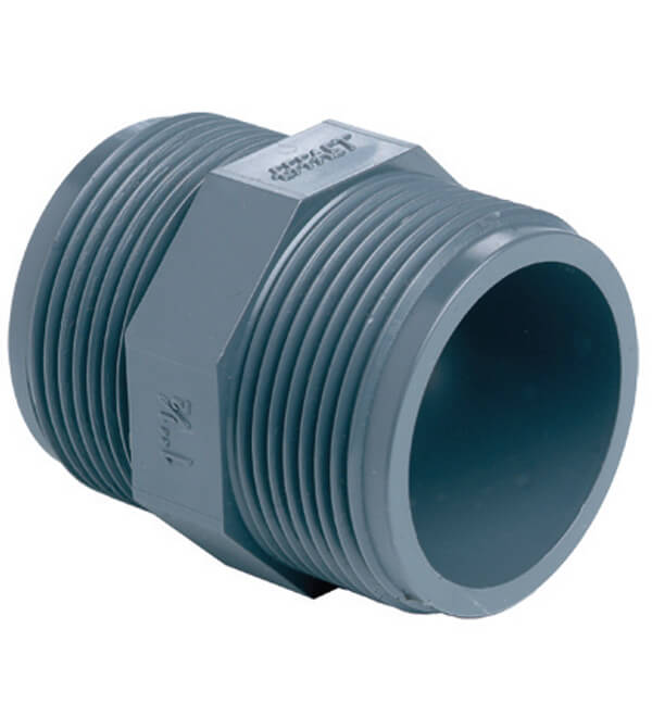 PVC Gewindenippel 2 x Außengewinde 2"