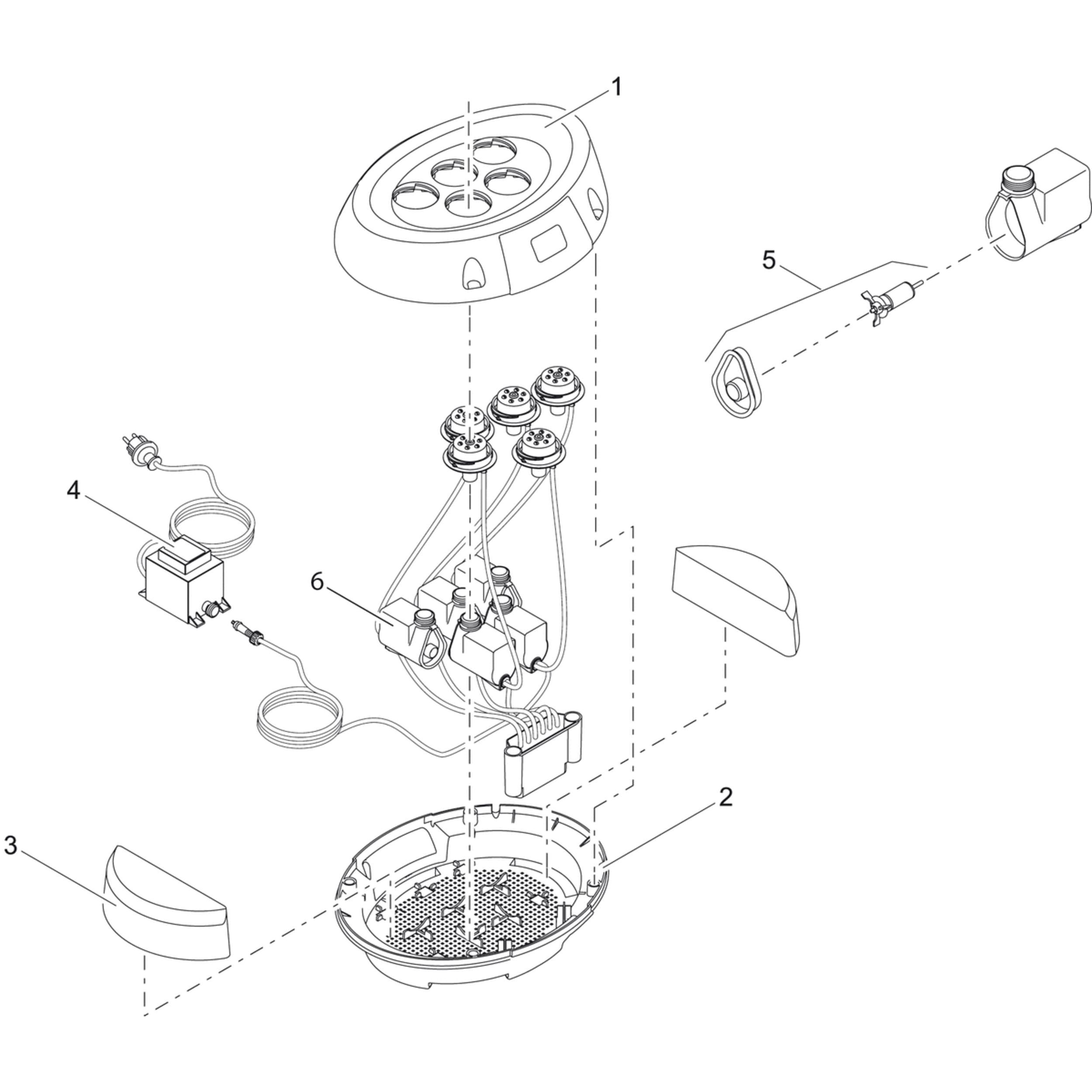 BG Ersatzrotor Water Starlet kpl. - Oase-Ersatzteile Machine, Spoke, CAD Diagram, Diagram