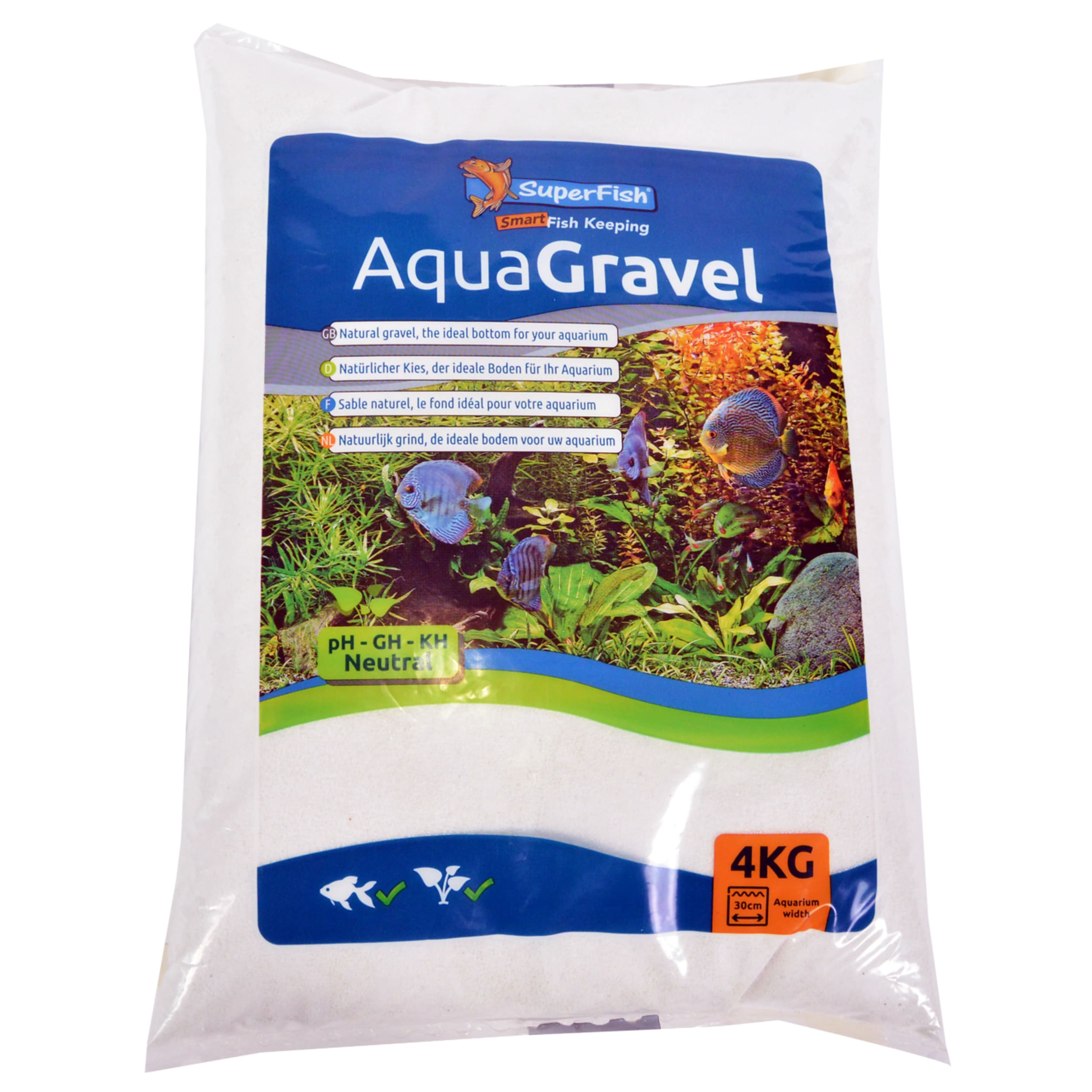 Aqua Kies Schneewittchen 4 kg Animal, Fish, Sea Life, Herbal, Plant
