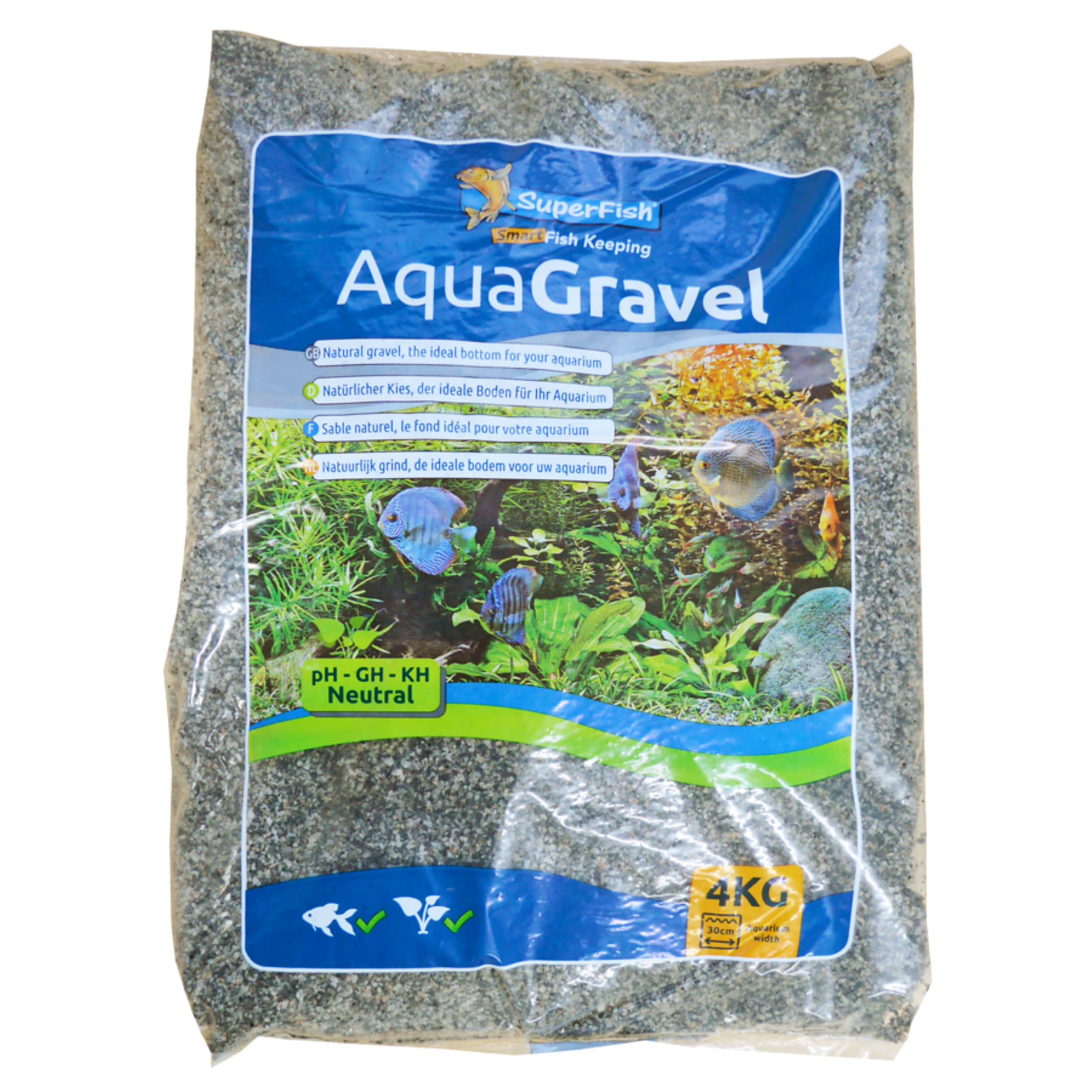 Aqua-Kiesgrau 1-2 mm 4 kg Flax, Plant, Fish, Sea Life, Soil