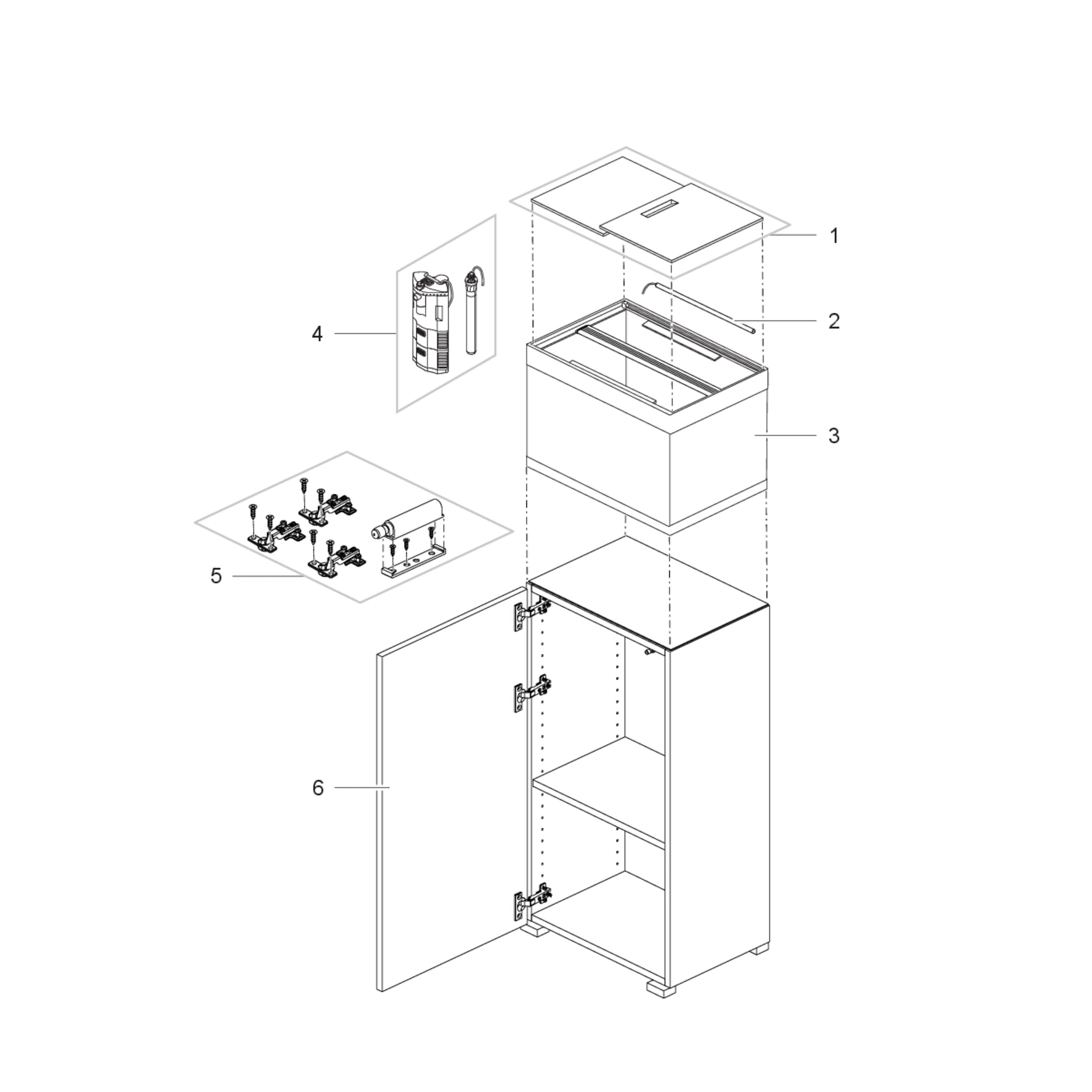 StyleLine 85 Deckel schwarz - Oase-Ersatzteile Chart, Plot, CAD Diagram, Diagram, Plan