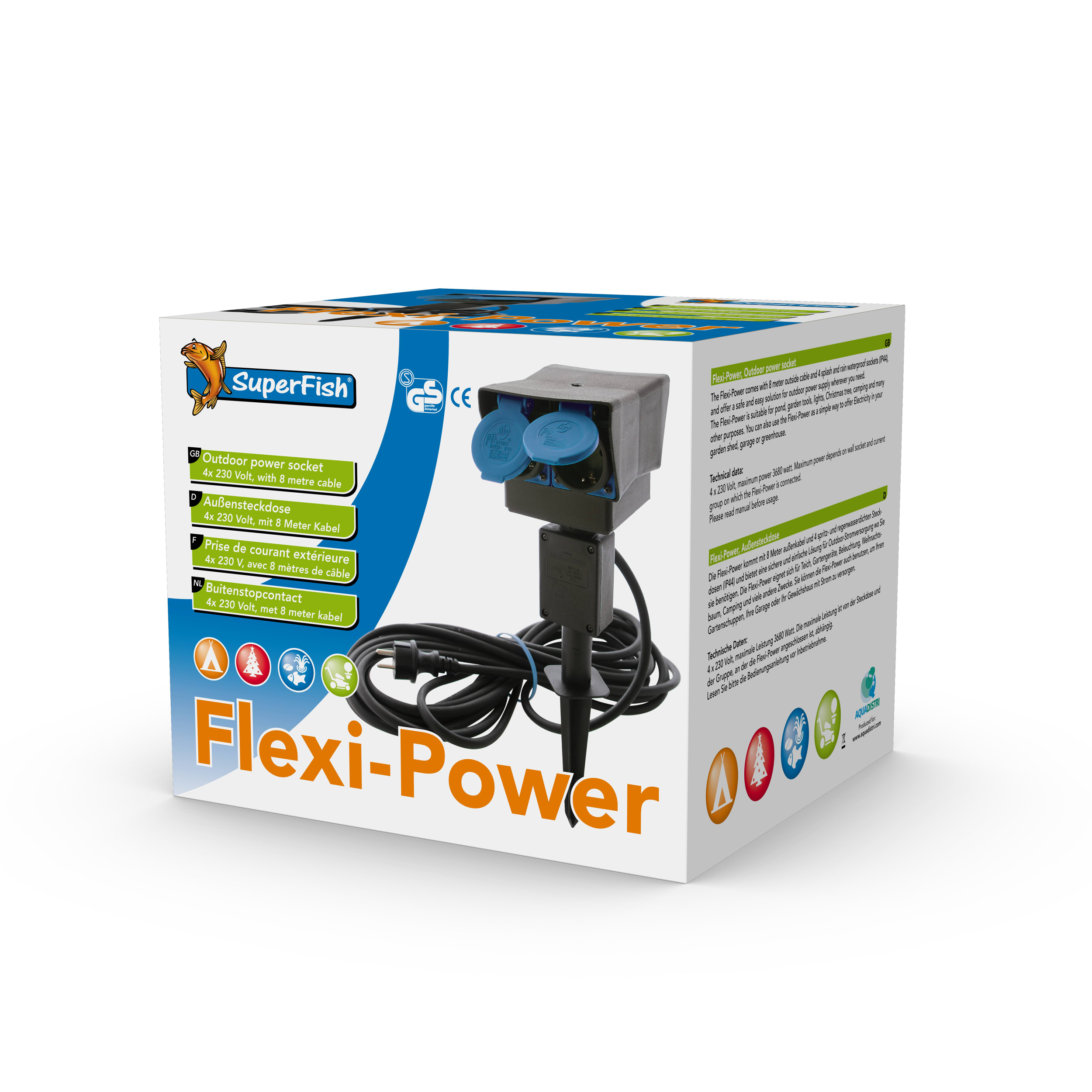 Flexi Power Storage Box - 5m Adapter, Electronics