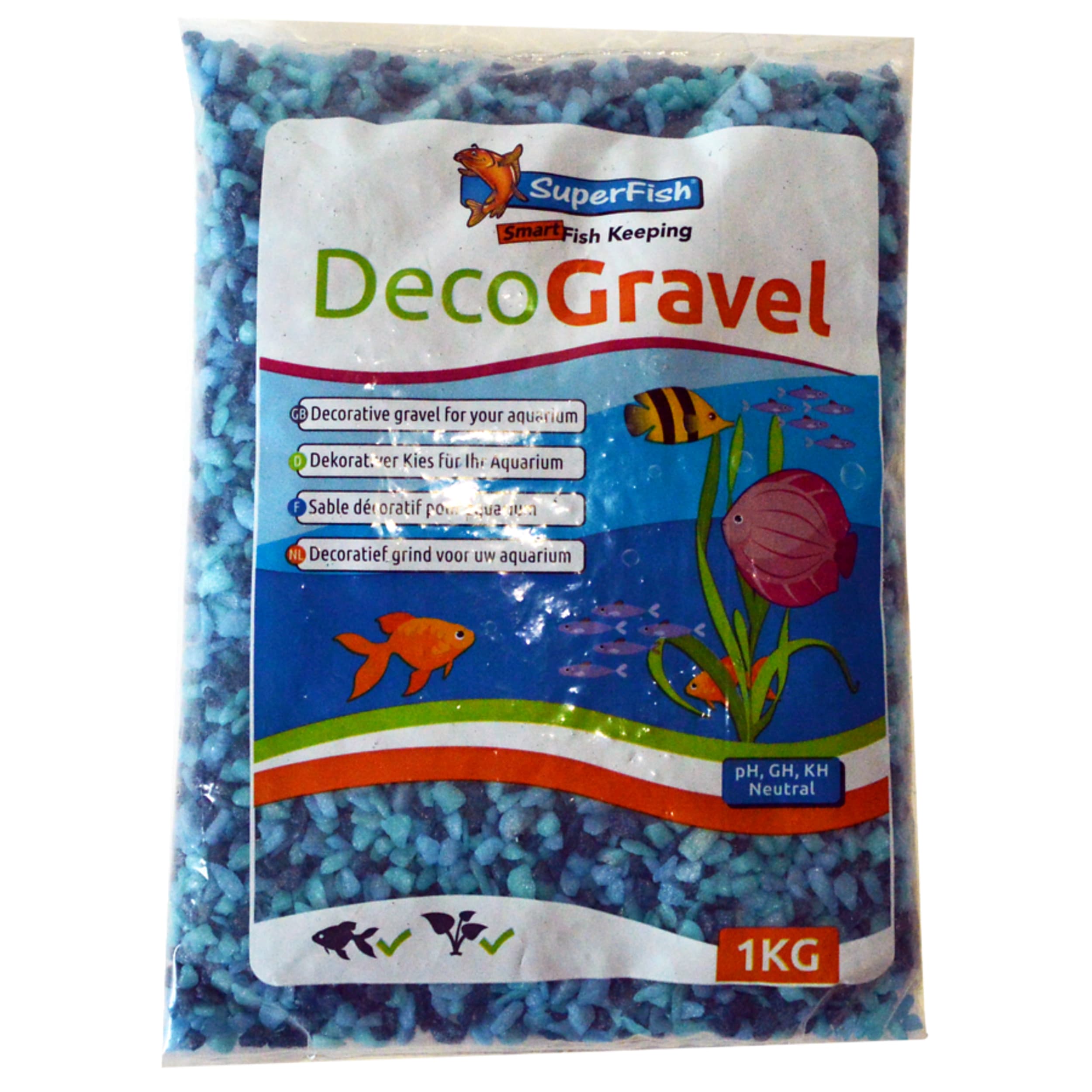 Deco Kies Mix Blue 1 kg Animal, Fish, Sea Life