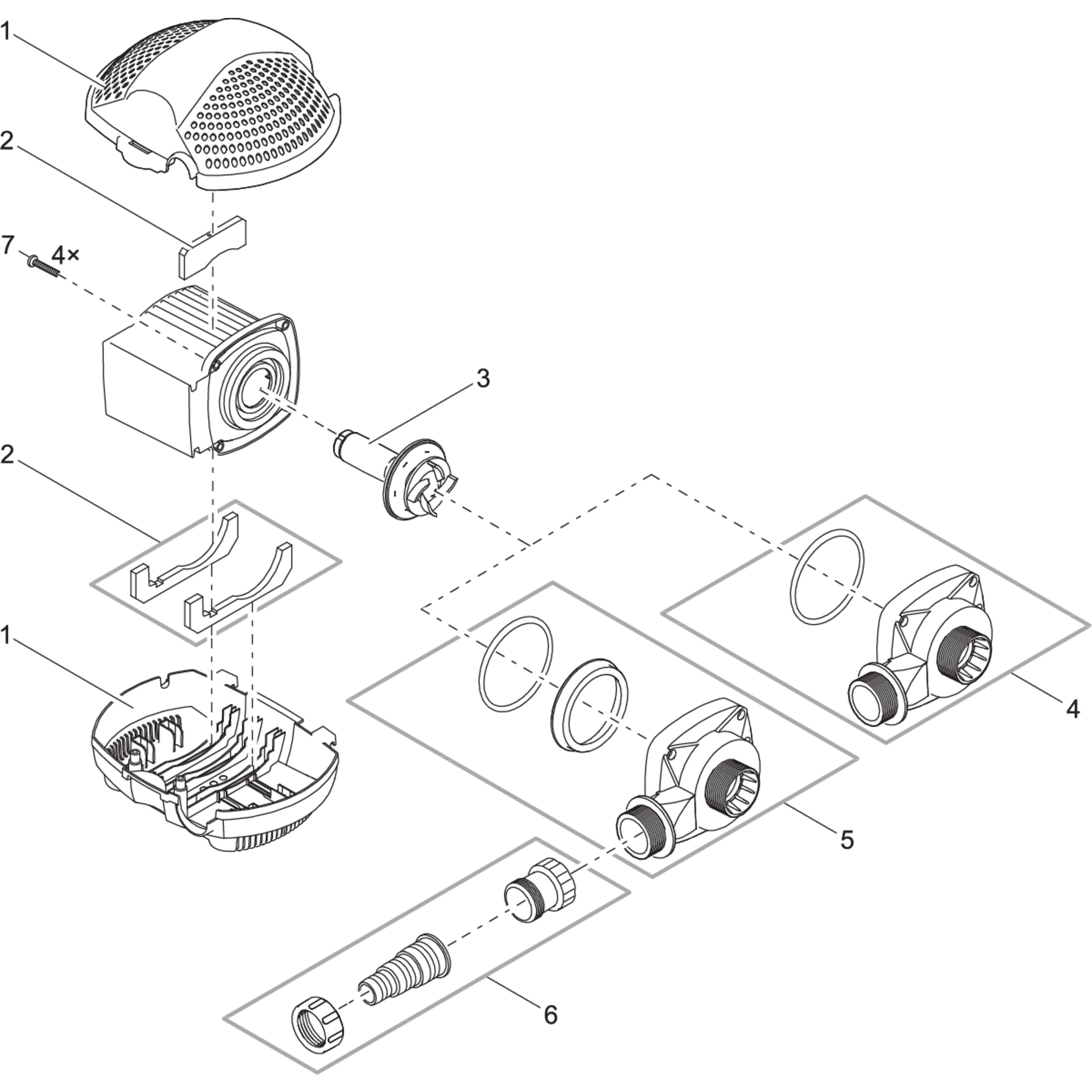 Ersatzrotor kpl. PondoMax 17000 magnet. - Oase-Ersatzteile Machine, Spoke, CAD Diagram, Diagram, Wheel