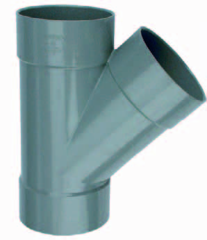PVC T-Stück 45 ° 3 x MOF 75 mm